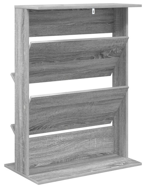 Magazin állvány polcokkal Szürke Sonoma 70 x 41 x 96 cm Faanyag