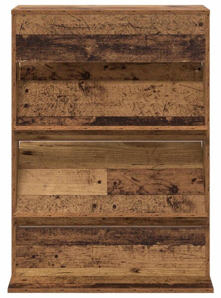 Magazin állvány polcokkal Öreg fa 70 x 41 x 96 cm Faanyag