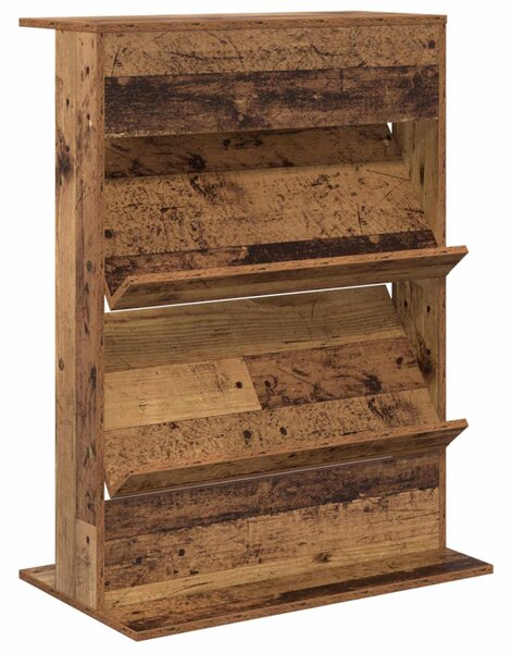 Magazin állvány polcokkal Öreg fa 70 x 41 x 96 cm Faanyag