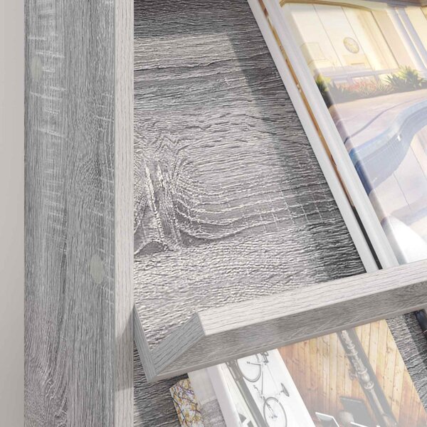 Magazin állvány polcokkal Szürke Sonoma 70 x 41 x 96 cm Faanyag