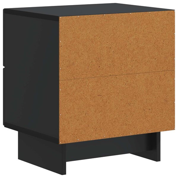 VidaXL Éjjeliszekrény 2 pcs Fekete 43 x 34,5 x 47,5 cm Szerelt Fa