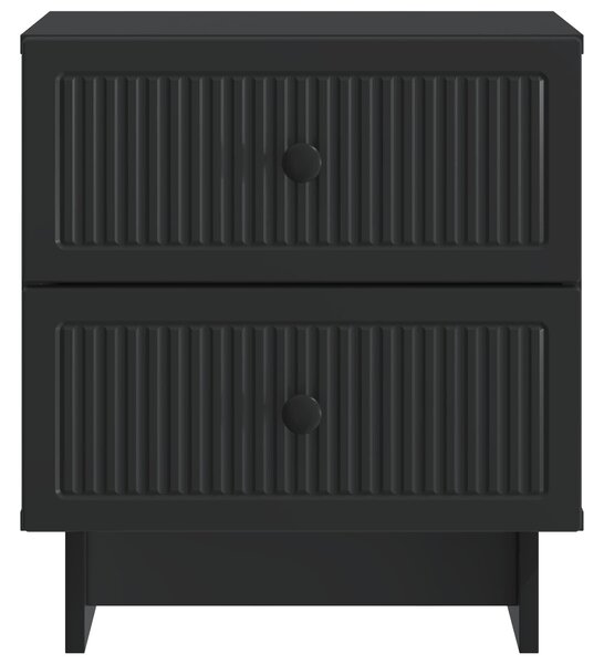 VidaXL Éjjeliszekrény 2 pcs Fekete 43 x 34,5 x 47,5 cm Szerelt Fa