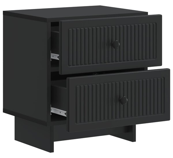 VidaXL Éjjeliszekrény 2 pcs Fekete 43 x 34,5 x 47,5 cm Szerelt Fa