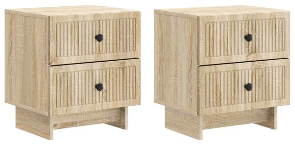 VidaXL Éjjeliszekrény fiókkal 2 pcs Sonoma Tölgy 43 x 34,5 x 47,5 cm