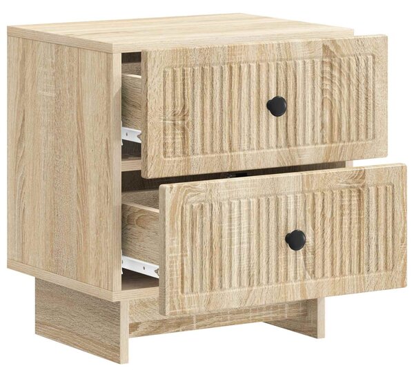 VidaXL Éjjeliszekrény fiókkal 2 pcs Sonoma Tölgy 43 x 34,5 x 47,5 cm