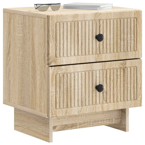 VidaXL Éjjeliszekrény fiókkal 2 pcs Sonoma Tölgy 43 x 34,5 x 47,5 cm
