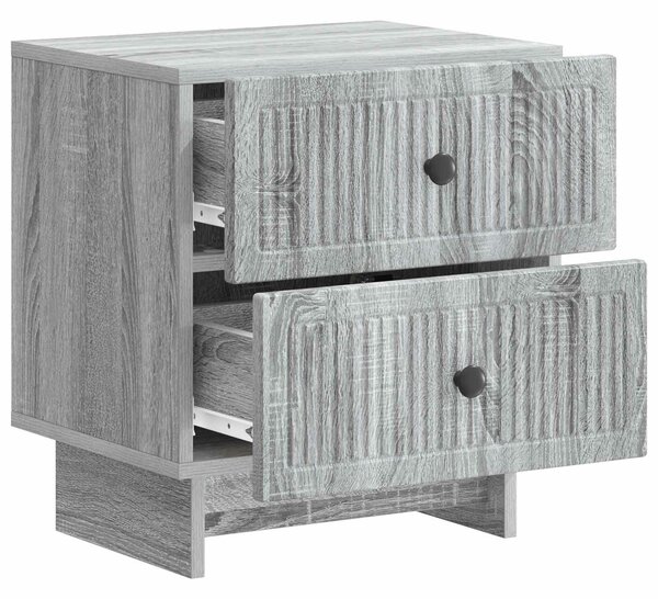 VidaXL Éjjeliszekrény fiókkal 2 pcs Szürke Sonoma 43 x 34,5 x 47,5 cm