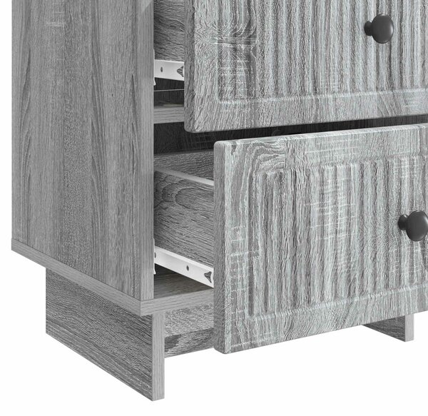 VidaXL Éjjeliszekrény fiókkal 2 pcs Szürke Sonoma 43 x 34,5 x 47,5 cm