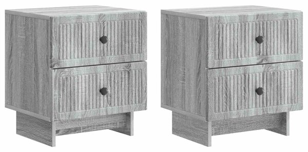 VidaXL Éjjeliszekrény fiókkal 2 pcs Szürke Sonoma 43 x 34,5 x 47,5 cm