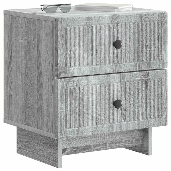 VidaXL Éjjeliszekrény fiókkal 2 pcs Szürke Sonoma 43 x 34,5 x 47,5 cm