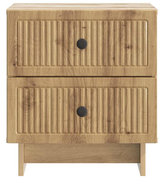 VidaXL Éjjeliszekrény fiókkal 2 pcs Kézműves Tölgy 43 x 34,5 x 47,5 cm