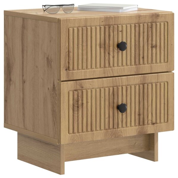 VidaXL Éjjeliszekrény fiókkal 2 pcs Kézműves Tölgy 43 x 34,5 x 47,5 cm