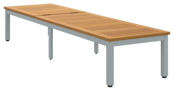Nyugágy Szürke 200x55x35 cm Tömör Akáciából