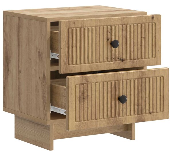 VidaXL Éjjeliszekrény fiókkal 2 pcs Kézműves Tölgy 43 x 34,5 x 47,5 cm