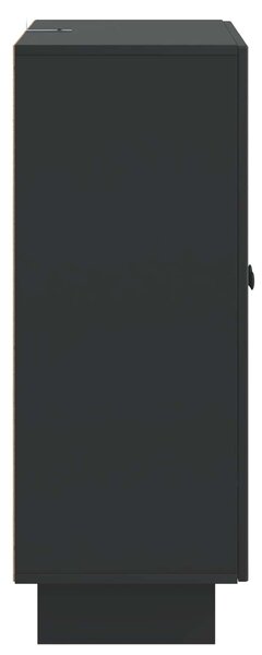 VidaXL Széf Fekete 66 x 34,5 x 90 cm Szerelt Fa