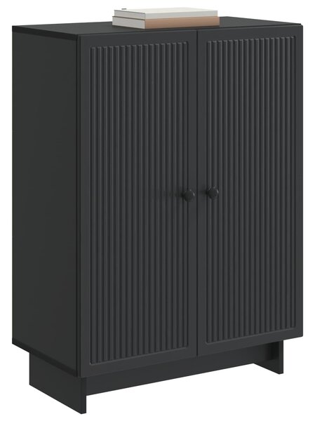 VidaXL Széf Fekete 66 x 34,5 x 90 cm Szerelt Fa