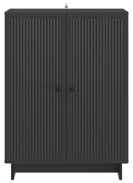 VidaXL Széf Fekete 66 x 34,5 x 90 cm Szerelt Fa