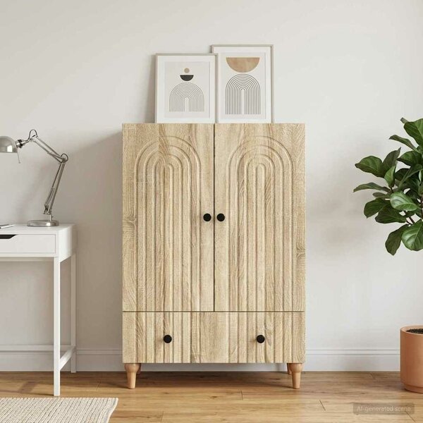 VidaXL Széf Sonoma Tölgy 66 x 34,5 x 95 cm Szerelt Fa