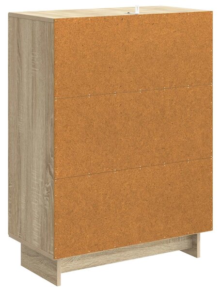 VidaXL Széf Sonoma Tölgy 66 x 34,5 x 90 cm Szerelt Fa