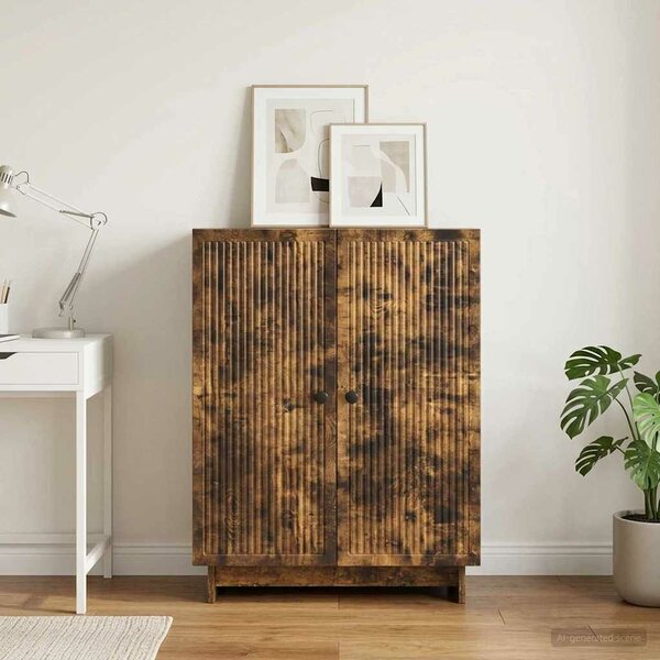 VidaXL Széf Füstös Tölgy 66 x 34,5 x 90 cm Szerelt Fa