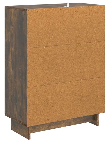 VidaXL Széf Füstös Tölgy 66 x 34,5 x 90 cm Szerelt Fa