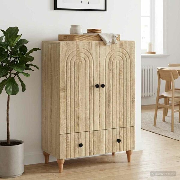 VidaXL Széf Sonoma Tölgy 66 x 34,5 x 95 cm Szerelt Fa