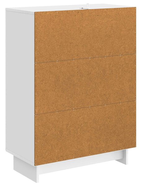 VidaXL Széf Magasfényű Fehér 66 x 34,5 x 90 cm Szerelt Fa