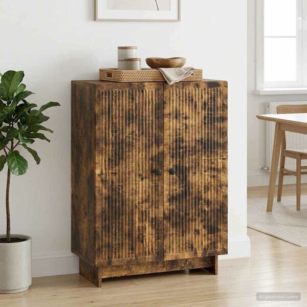 VidaXL Széf Füstös Tölgy 66 x 34,5 x 90 cm Szerelt Fa
