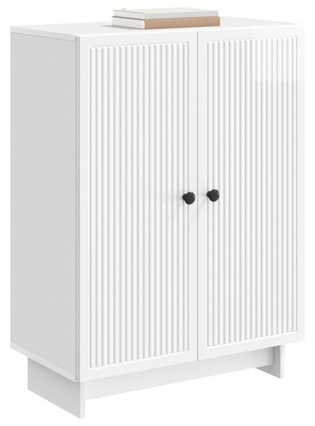 VidaXL Széf Magasfényű Fehér 66 x 34,5 x 90 cm Szerelt Fa