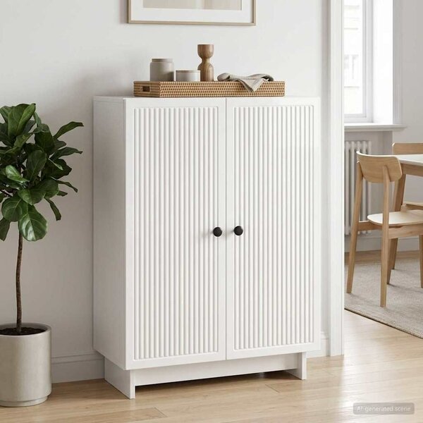 VidaXL Széf Magasfényű Fehér 66 x 34,5 x 90 cm Szerelt Fa