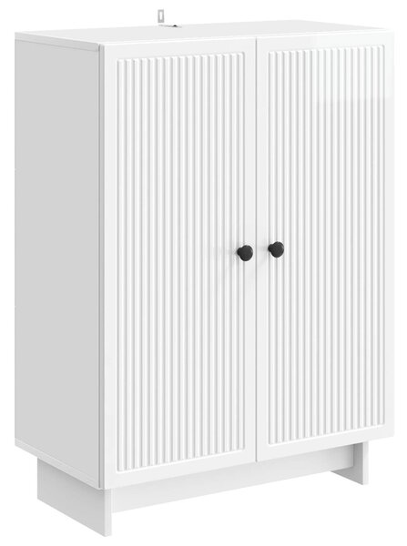 VidaXL Széf Magasfényű Fehér 66 x 34,5 x 90 cm Szerelt Fa