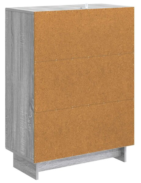 VidaXL Széf Szürke Sonoma 66 x 34,5 x 90 cm Szerelt Fa
