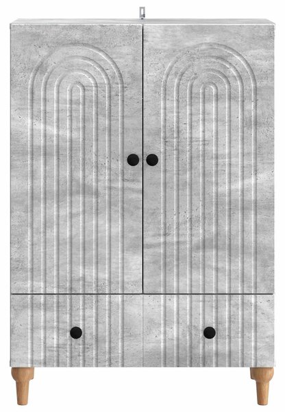 VidaXL Széf Betonszürke 66 x 34,5 x 95 cm Szerelt Fa