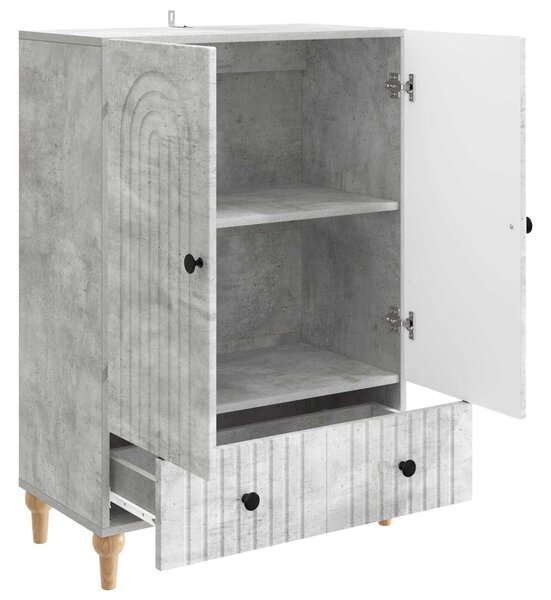 VidaXL Széf Betonszürke 66 x 34,5 x 95 cm Szerelt Fa
