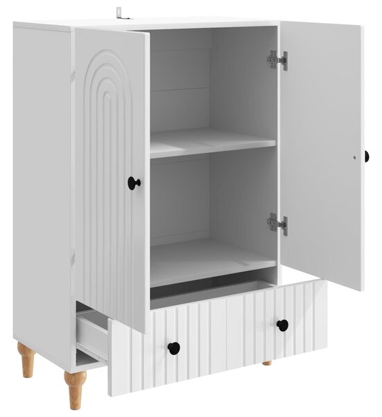 VidaXL Széf Magasfényű Fehér 66 x 34,5 x 95 cm Szerelt Fa