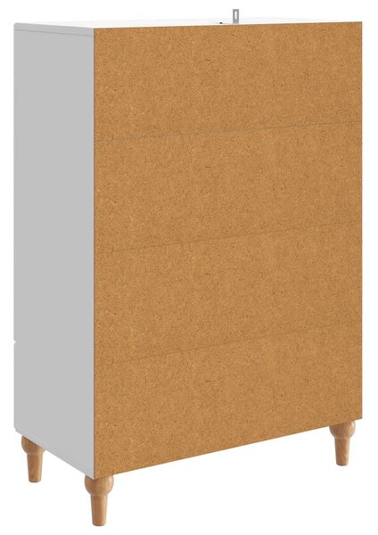 VidaXL Széf Magasfényű Fehér 66 x 34,5 x 95 cm Szerelt Fa