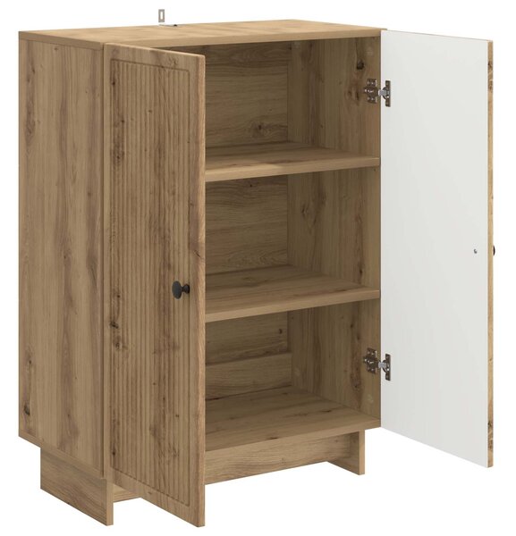 VidaXL Széf Kézműves Tölgy 66 x 34,5 x 90 cm Szerelt Fa