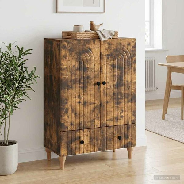 VidaXL Széf Füstös Tölgy 66 x 34,5 x 95 cm Szerelt Fa