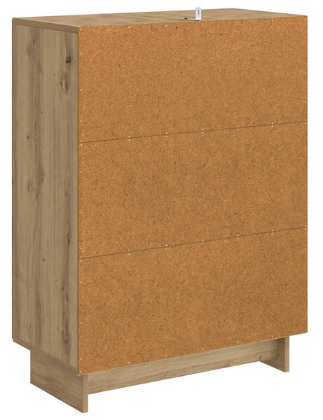 VidaXL Széf Kézműves Tölgy 66 x 34,5 x 90 cm Szerelt Fa