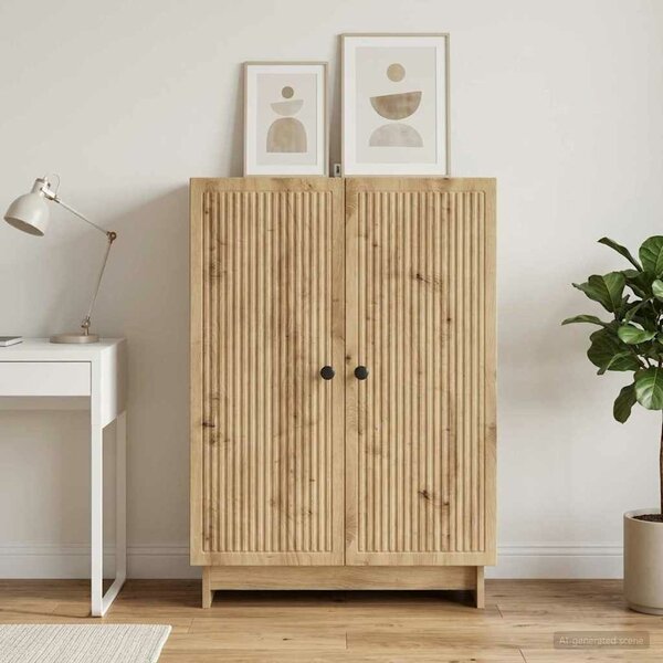 VidaXL Széf Kézműves Tölgy 66 x 34,5 x 90 cm Szerelt Fa