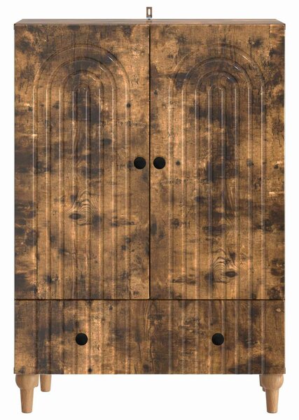 VidaXL Széf Füstös Tölgy 66 x 34,5 x 95 cm Szerelt Fa