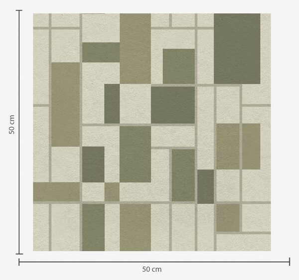 Tapéta Geometrikus mintázat zöld árnyalatokban, Absztrakt tapétá, a00769 : Uwalls.hu