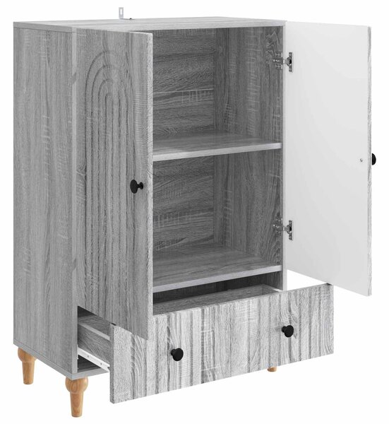 VidaXL Széf Szürke Sonoma 66 x 34,5 x 95 cm Szerelt Fa