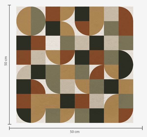 Tapéta Moduláris geometria meleg földszínekben, Absztrakt tapétá, a00770 : Uwalls.hu