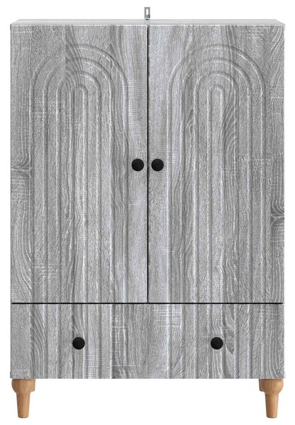 VidaXL Széf Szürke Sonoma 66 x 34,5 x 95 cm Szerelt Fa