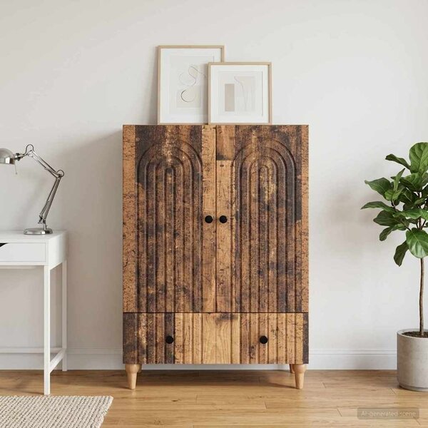 VidaXL Széf Antik Fa 66 x 34,5 x 95 cm Szerelt Fa