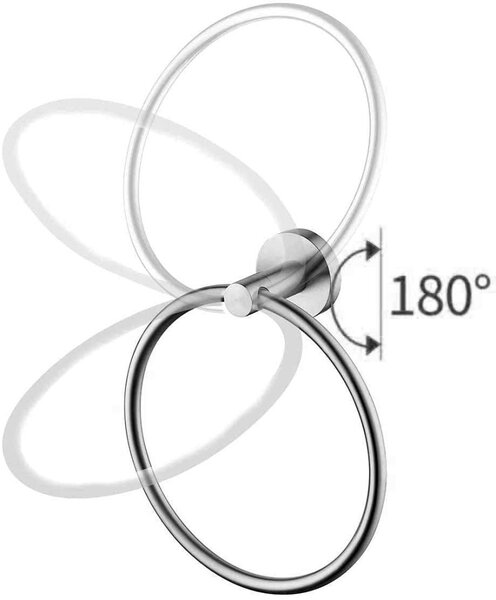Rea Mist 05, kerek gyűrűs törölközőtartó, króm, REA-80027