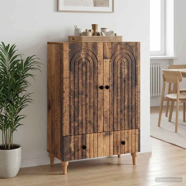 VidaXL Széf Antik Fa 66 x 34,5 x 95 cm Szerelt Fa