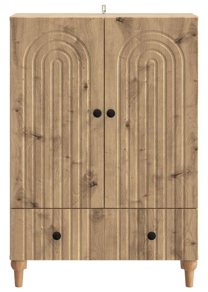 VidaXL Széf Kézműves Tölgy 66 x 34,5 x 95 cm Szerelt Fa