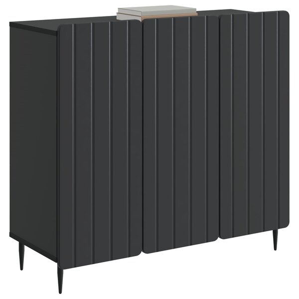 VidaXL Széf Fekete 89 x 34,5 x 82 cm Szerelt Fa